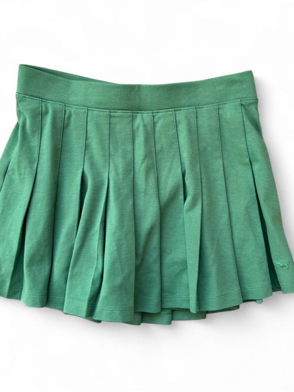 PINK Victoria's Secret Green Pleated Mini Skirt
